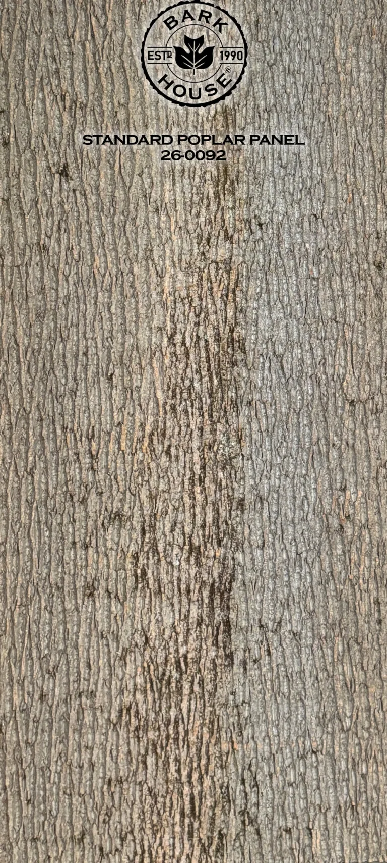 Bark House poplar bark panel SKU POPP-STD-26-0092