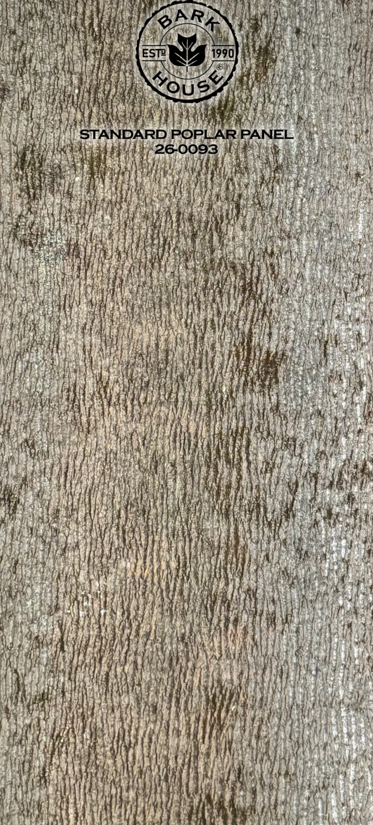 Bark House poplar bark panel SKU POPP-STD-26-0093