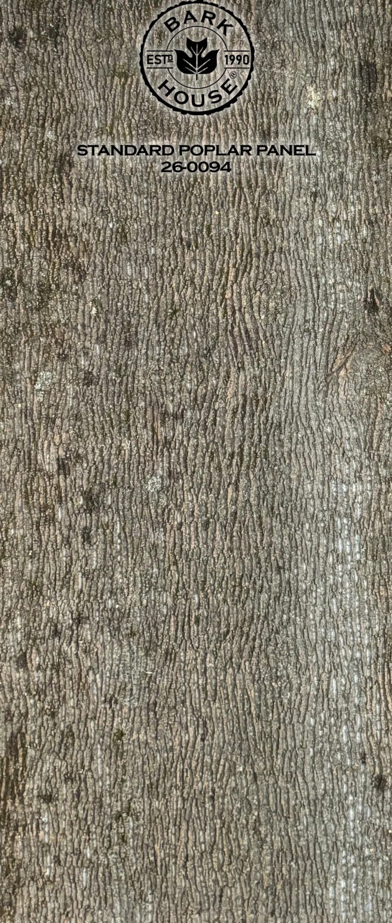 Bark House poplar bark panel SKU POPP-STD-26-0094
